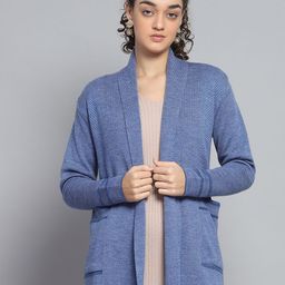 Monte Carlo Women Striped Woollen Front-Open-picture-8