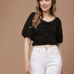 KASSUALLY Black Regular Fit Top-image-35