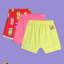 MINIKLUB Kids Multicolor Printed Shorts (Pack Of 3)-picture-29