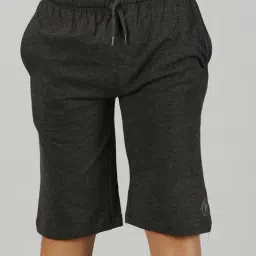 Kiddopanti Kids Black Textured Shorts-image-38