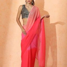 Jaipur Kurti Multicolor Solid Saree with Unstitched Blouse-picture-13