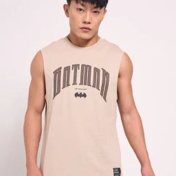 Sf Jeans By Pantaloons Beige Cotton Relaxed Fit Printed Tank Tee-image-23