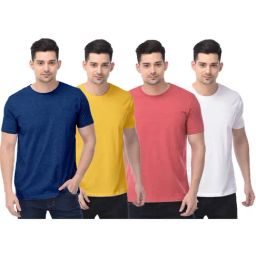 Color Capital Multicolored Regular Fit T-Shirt - Pack of 4-image-76