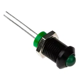 RS PRO Green Panel Mount Indicator 2V DC, Mounting Hole Size 8 mm, IP Rating IP67, Model No 205331-26