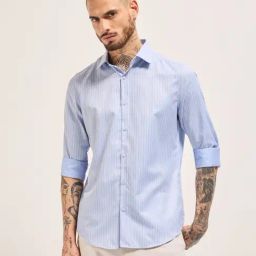 The Bear House Blue Stripes Shirt-image-55