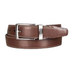 Nautica Brown & Black Leather Reversible Belt for Men-image-26