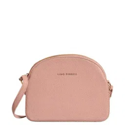 Lino Perros Pink Solid Small Sling Handbag-image-7