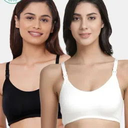 Inner Sense Multicolored Non Wired Non Padded Nursing Bra (Pack Of 2)-image-57
