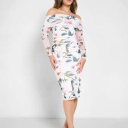 Honey By Pantaloons Whisper White Slim Fit Floral Print Dress-image-41