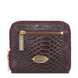 Hidesign Purple Textured Zip Around Wallet for Women-image-64