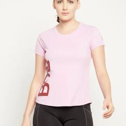 Clovia Lavender Graphic Print T-Shirt-image-9