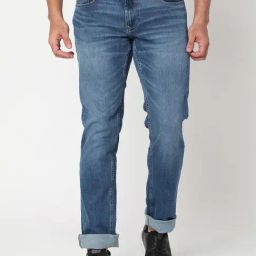 Spykar Blue Lightly Washed Jeans-image-7