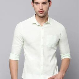 SHOWOFF Green Cotton Regular Fit Shirt-image-73