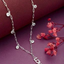 Silberry 92.5 Sterling Silver Love Letter Necklace-image-101