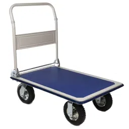RS PRO Foldable Flatbed Steel Platform Trolley, 956 x 608 x 907 mm, 300kg Load Model No 252034-26