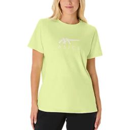 Asics Women's Huddle Yellow Training Core Stripe Graphic T-Shirt-image-61