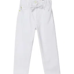 Blue Giraffe Girls White Solid Jeans-picture-36