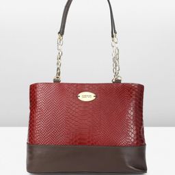Hidesign Animal Textured Leather MOROCCO Structured Shoulder Bag-15