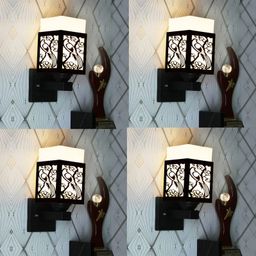 Gojeeva Black Wood Square Shaped Wall Lamp-picture-21