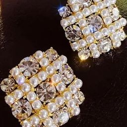 Estailo fashion Gold Plated Artificial Stone Studded Contemporary Studs-image-39