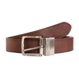 Nautica Brown & Black Leather Reversible Belt for Men-picture-19