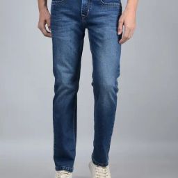 Crimsoune Club Blue Blended Straight Solid Jeans-image-87