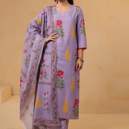 GoSriKi Women Floral Printed Kurta with Palazzo & Dupatta-picture-18