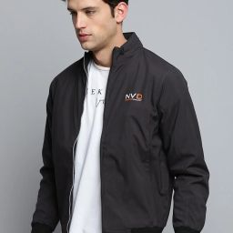 showoffff Showoff Grey Regular Fit Quilted Jacket image 3