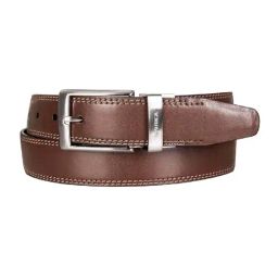 Nautica Brown & Black Leather Reversible Belt for Men-picture-13