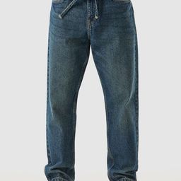 Snitch Men Ink Blue Mid-Rise Baggy Jeans-picture-14