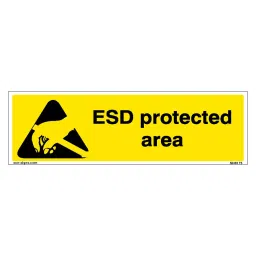 SUNSIGNS  Esd Protected Area Signages Size 450x150 mm HP Print + Vinyl + Sun Board, SN0175-image-71