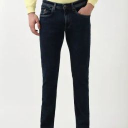 Peter England Navy Cotton Slim Fit Jeans-image-79