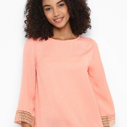 Harpa Women Peach-Coloured Self Design Top-image-43
