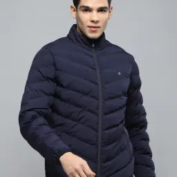 Cloak & Decker by Monte Carlo Navy Blue Regular Fit Quilted Reversible Jacket-picture-4