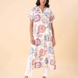 Rangmanch by Pantaloons Antique White Printed Kurtas-picture-48