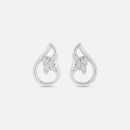 Intricate Teardrop Silver Stud Earrings for Women 925 Silver-image-8