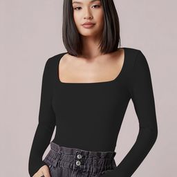 Dream Beauty FashionWomen Solid Regular Square Neck Top-picture-23