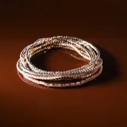 Accessorize London Multi Sparkle Stretch Bracelet - Set of 6-image-69