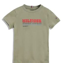 Tommy Hilfiger Kids Green Printed Regular Fit T-Shirt-picture-31