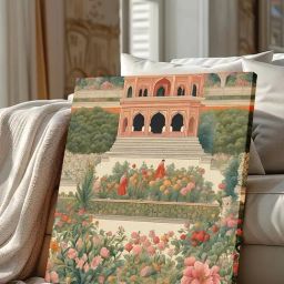 Art Street Mughal Flower Garden Wall Canvas Modern Art Paintings-image-29