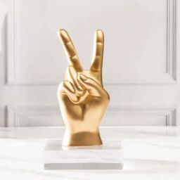Smokey Cocktail Gold Resin Victory Sculpture-image-72