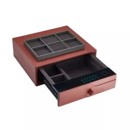 Hettich Leather Drawer with Password Et Fingerprint 600 mm Grey Finish Soft Closing, 9339718-36