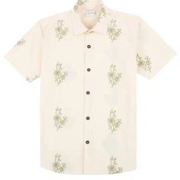 Cavio Boys Cream Cotton Embroidered Comfort Fit Shirt-image-95