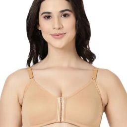 BLOSSOM Beige Full Coverage Front Open Bra-14