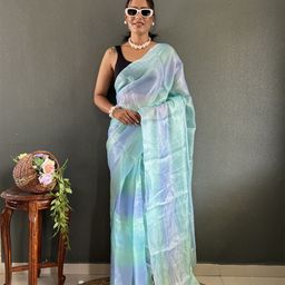 FLOURIOUS Ombre Dyed Ready to Wear Saree-image-17