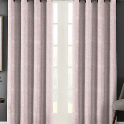 Nefertiti Home Pink 2 Pieces Abstract Printed Black Out Long Door Curtains-image-58