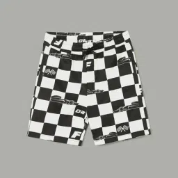 Fame Forever by Lifestyle Boys Black & White Cotton Printed Shorts-picture-47