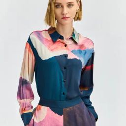 Cover Story Multi Abstract Relaxed Shirt-image-32