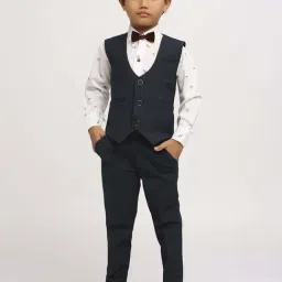 Kids Island Boys Blue Solid Full Sleeves Suit Set-image-72