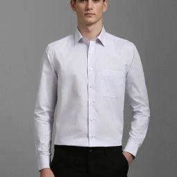 Louis Philippe Grey Cotton Slim Fit Printed Shirt-image-85